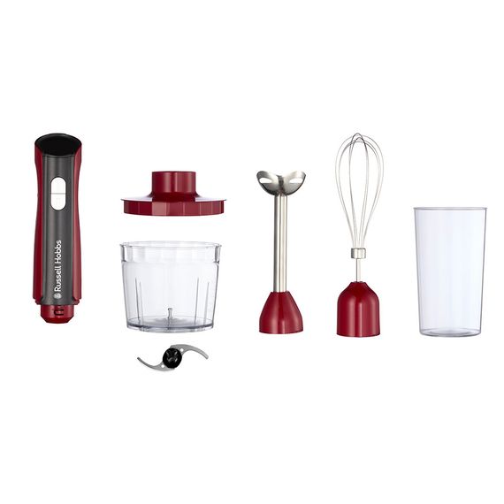 Блендер Russell Hobbs заглибний Desire Red, 500Вт, чаша-500мл, вінчик, міні-подріб., червоний (27140-56) | Зображення 1