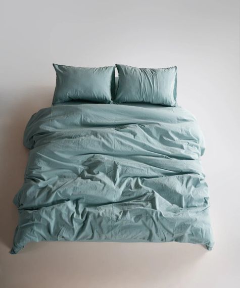 Постельное белье Limasso Stonewashed Ranforce 200 х 220 см Mineral Blue | Зображення 1