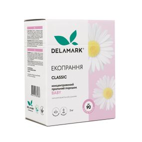 Концентрований безфосфатний пральний порошок Delamark Baby 3 кг (4820152330338)