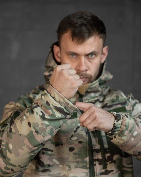 Зимний тактический костюм мультикам утепленный военный комплект одежды Softshell с Omni-Heat для зимы | Зображення 6