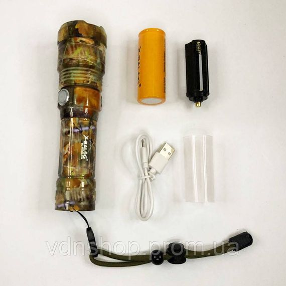 Ручний ліхтар з високою яскравістю, Ліхтарик світлодіодний ручний акумуляторний портативний RO-46 | Зображення 3