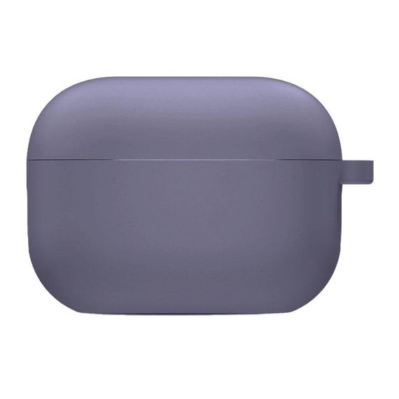 Силіконовий футляр з мікрофіброю для навушників Airpods Pro 3 Сірий / Lavender Gray