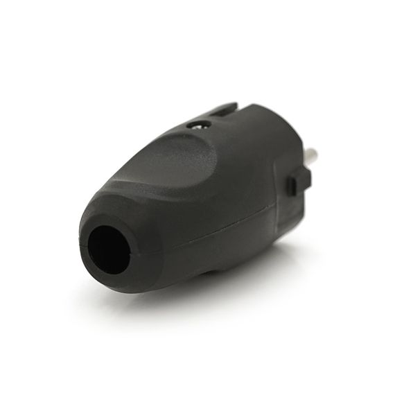 Вилка с заземлением 10/16А 250V A712B, Black, Q35 | Зображення 1
