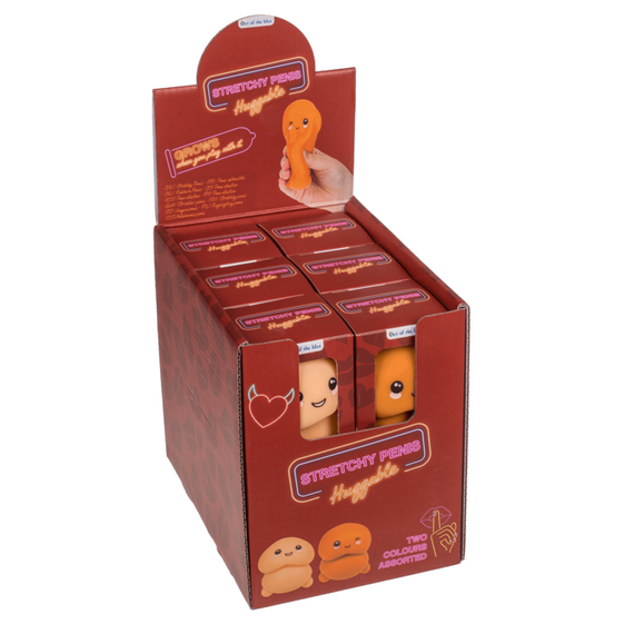 Антистресс Stretchy Penis Huggable Orange, 7 см Sex Aura | Зображення 6