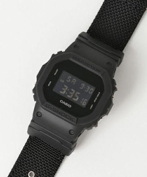 Наручний годинник полімерні оригінальні Японія Casio G-Shock DW-5600BBN-1ER з тканинним ремінцем (модуль 1545) | Зображення 1
