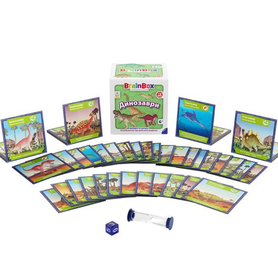 Карткова гра Brainbox "Динозаври" Yago BZZBRDI02UA 55 карток 1 гральний кубик | Зображення 4