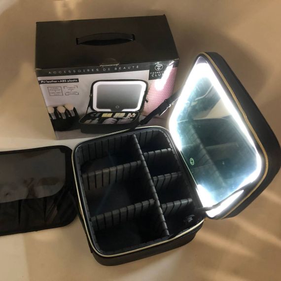 Органайзер для косметики для путешествий, Дорожная Косметичка с подсветкой, Косметический чемодан PA-47