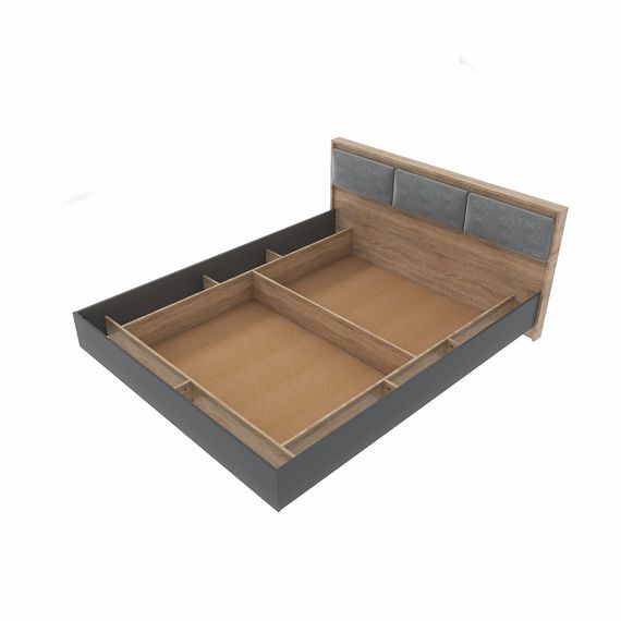 Ліжко двоспальне з підйомним механізмом Еверест Сіті-1400 200,5х148,8х82,6 см Дуб сонома/Графіт (EVR-071092) | Зображення 6