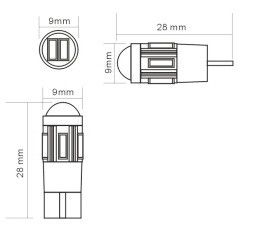 Светодиодная автолампа T10 (W5W) White 6 5630smd  with ring (120 Lm)  canbus | Зображення 1