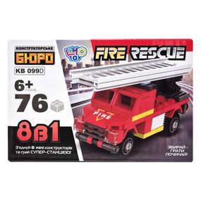 Дитячий конструктор Пожежна служба порятунку Fire Rescue KB 099D 76 деталей