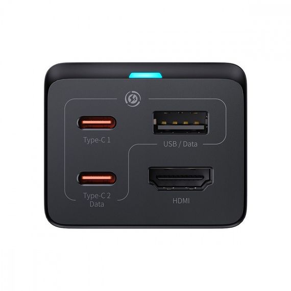 МЗП Baseus GaN5 Pro 67W USB+2Type-C+HDMI (1.5m)  + Кабель Type-C to Type-C 100W(20V/5A (1m) | Зображення 5