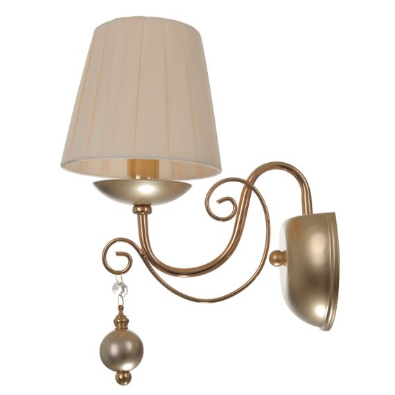 Бра настенное накладное классическое с абажуром BKL-718W/1 E14 FGD+CN | Зображення 1