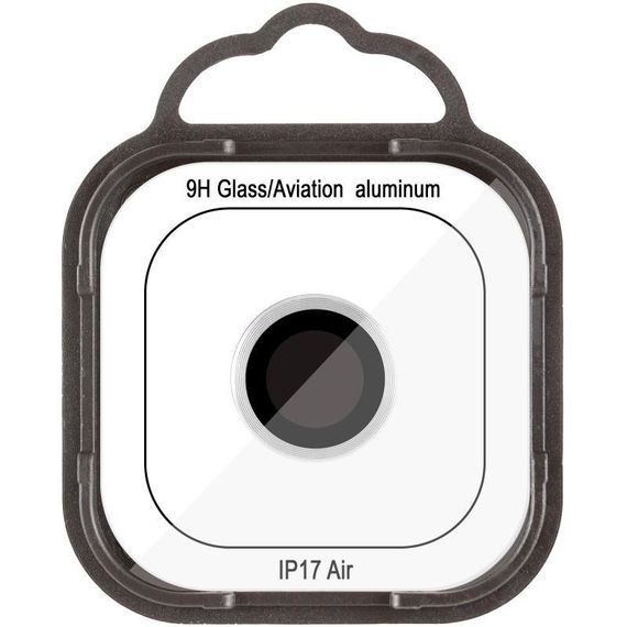 Захисне скло Metal Classic на камеру (у упак.) для Apple iPhone 17 Air (6.6") Чорний / Black Срібний / Silver | Зображення 1