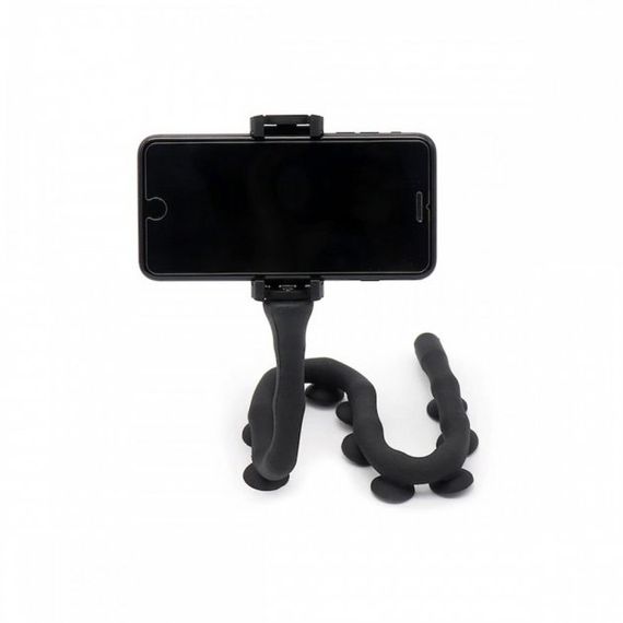 Гибкий держатель для телефона с присосками универсальный Cute Worm Lazy Holder. Цвет: черный IL-80 | Зображення 6