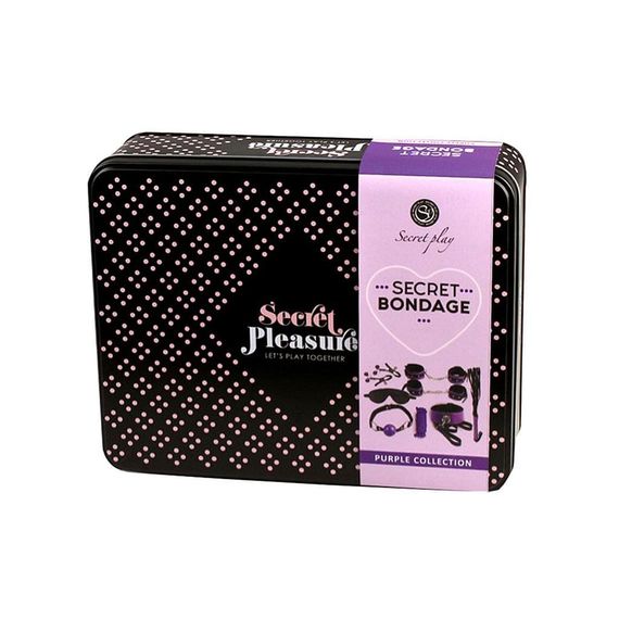 Набор БДСМ - Secret Play Secret Pleasure Collection Bondage Kit Фиолетово-черный | Зображення 1