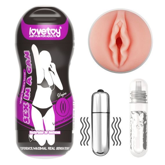 Мастурбатор - Sex In A Can Vagina Stamina Tunnel Vibrating Sex Aura