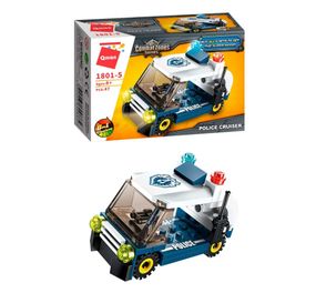 Конструктор Qman 1801-1-8 полиция, транспорт, 45-49 деталей Миникар