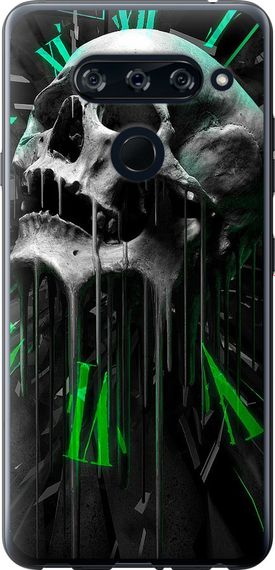 Чехол на LG V40 ThinQ Череп-часы "4100u-1577-17620"