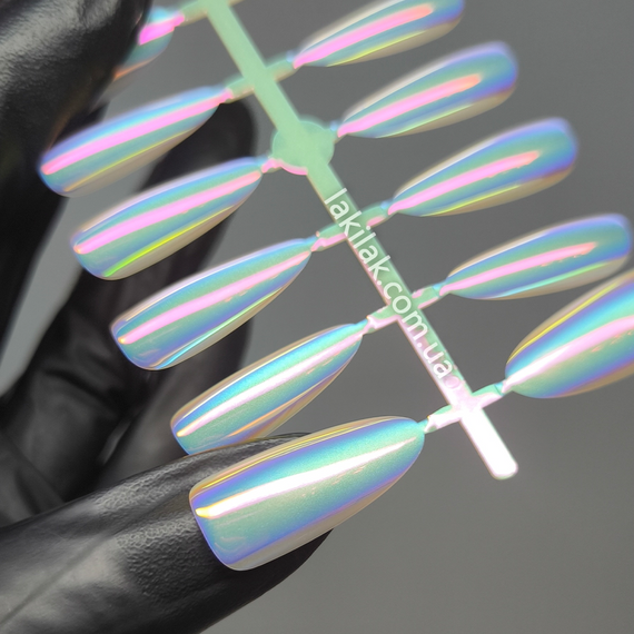 Гелевые типсы для нарощения светлая Аврора №3 (стилет) 30шт