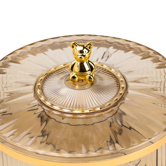 Цукерниця пластикова на 4 відділення кругла 26 см tea color HP48629G | Зображення 3