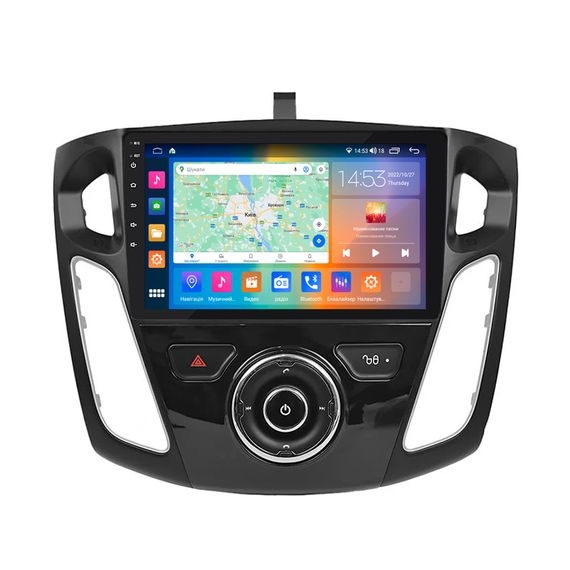 Штатна магнітола 9" Lesko для Ford Focus III Рестайлинг 2014-2019 4/64Gb CarPlay 4G Wi-Fi GPS Prime Форд