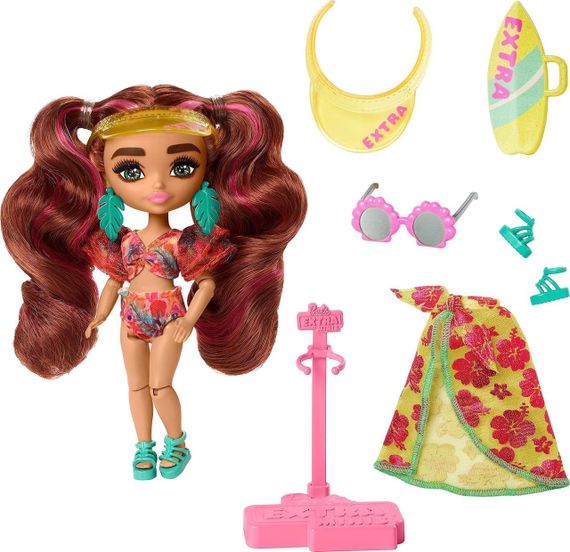 Кукла Барби Экстра Минис Путешествие Пляж Оригинал Barbie Extra Fly Minis Travel Beach Look | Зображення 1