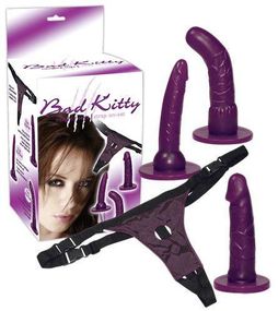 Страпон - Bad Kitty Strap-On purple Set sexstyle