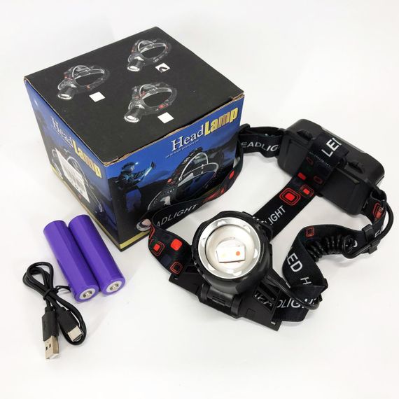 Фонарь на голову для туристов PLD-T115-2PM10-TG, Мощный аккумуляторный фонарик на голову MY-40 | Зображення 2