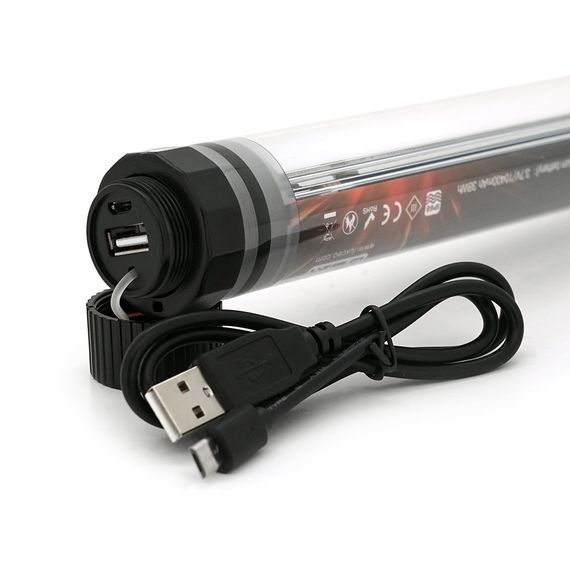 Лампа для кемпінгу LUXCEO P7RGB, 8W, 12 режимів, пульт, корпус-пластик, водостійкий, ip68, вбудований акум 10400mAh, USB кабель, | Зображення 3
