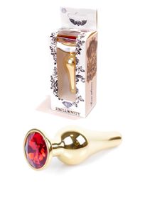 Анальна пробка B - Series HeavyFun Jawellery Gold, червона