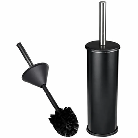 Йоржик для унітазу підлоговий ZERIX CLEVER-ME02 BLACK (колір чорний) (ZX4639)