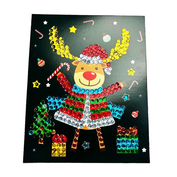Набір для творчості мозаїка з паєток "Різдвяний олень" НТ-37-03 | Зображення 1