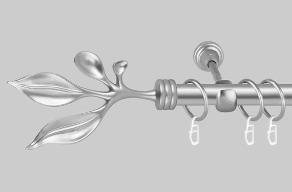 Карниз для штор однорядный металлический 25 мм, Боваро Сатин 160 см