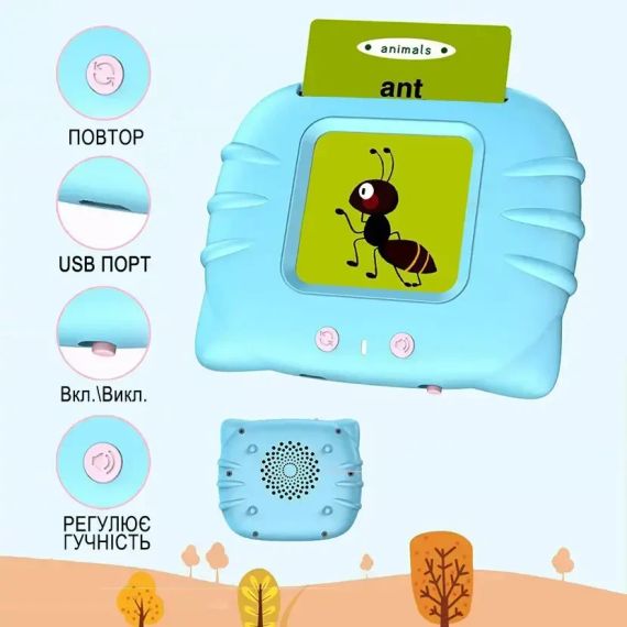 Дитячі розвиваючі картки Монтессорі для вивчення англійської мови / навчальні інтерактивні картки / 112 карток / 224 слова OnePro | Зображення 3