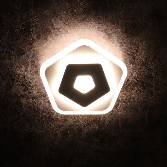 Сучасний креативний світильник стельовий LED для кухні ванної офісу 25139 Білий 4х20х20 см. | Зображення 2