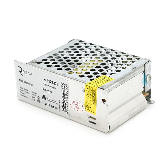 Імпульсний блок живлення Ritar RTPS12-24 12В 2А (24Вт) перфорований (92x62x38) 0 | Зображення 2