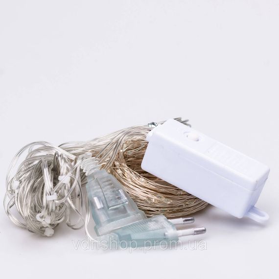 Гирлянда штора светодиодная GarlandoPro 200LED Роса 3х3м 8 режимов 10 нитей гирлянда роса на ёлке Синий 173306BL | Зображення 7