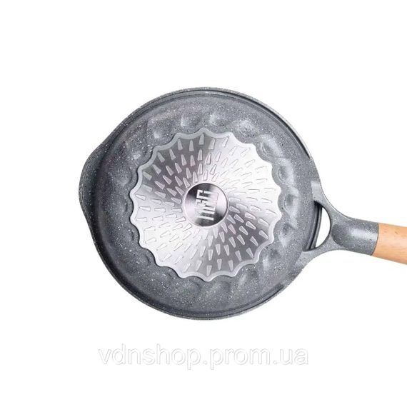 Алюминиевая сковорода 1 л с мраморным антипригарным покрытием Ø 20 см, толстое дно MGC серый HP-4-416G | Зображення 4