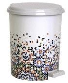 Набір відер для сміття з педаллю 3пр.: (11л/17л/24л) пластик з малюнком мозаїка ELIF