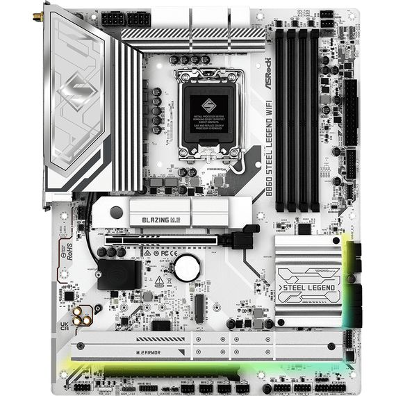 AsRock B860 Steel Legend WiFi (1851/B860, 4*DDR5, 2*PCIex16, HDMI/DP/TB4, 4xSATA, 4xM.2, 2.5Glan, 7. | Зображення 5