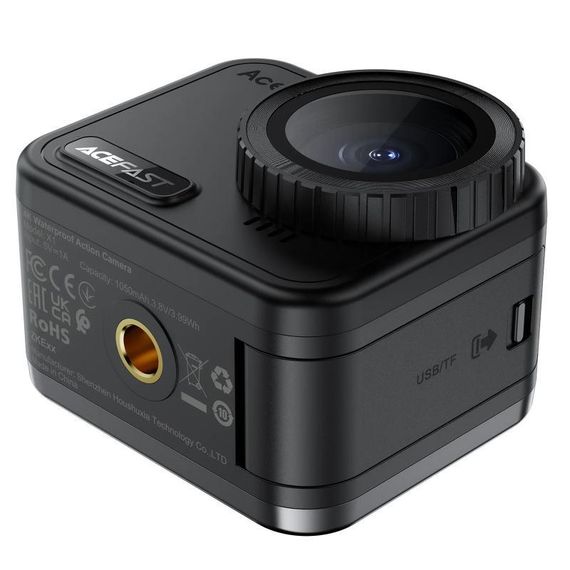 Экшн-камера Acefast X1 4K sports waterproof IPX8 Black | Зображення 4