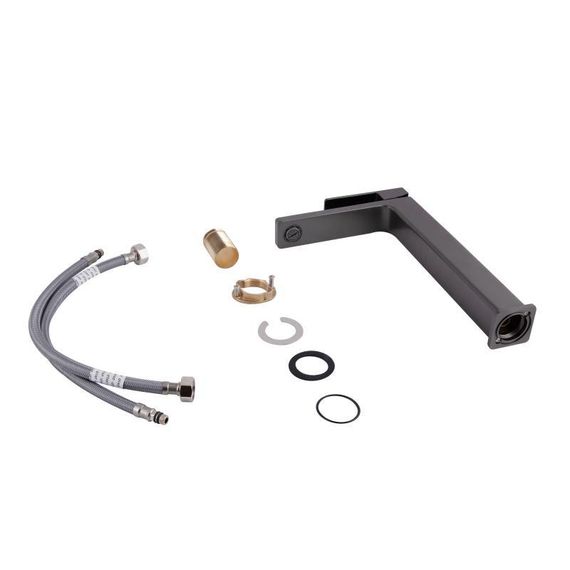 Смеситель для раковины Qtap Gemini высокий QTGEM269GMB45680 Gunmetal Black PVD | Зображення 3