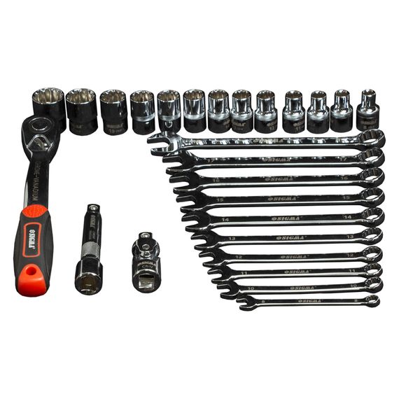 Набор торцевых насадок Ultra 1/2" + аксессуары 26 шт CrV Taiwan (700026z) | Зображення 2