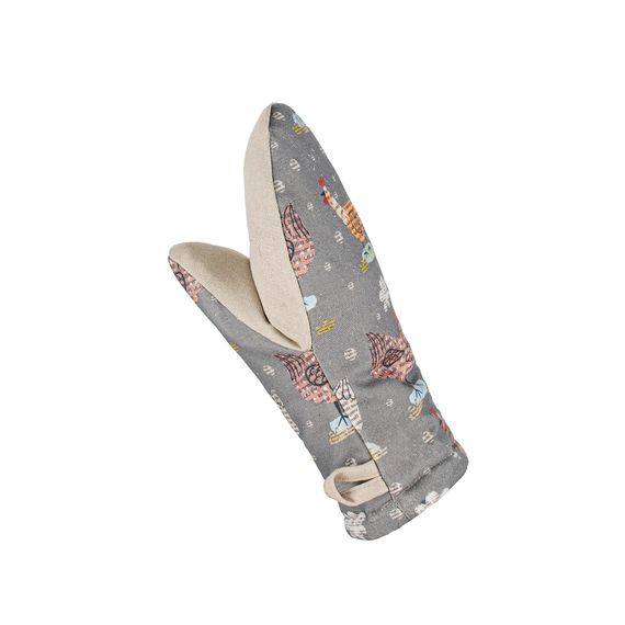 Прихватка Home Line 129724  16x28  Напівпанамський; Бавовна Бежевий, Принт