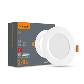 Світлодіодний світильник Back вбудований круглий VIDEX 4W 5000K