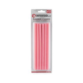 Комплект стрижнів клейових рожевих 11,2*200 мм, 12 од. INTERTOOL RT-1046