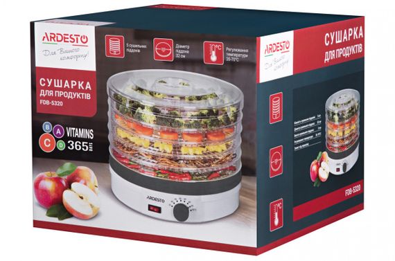 Сушилка для овощей и фруктов Ardesto FDB-5320 245 Вт | Зображення 5