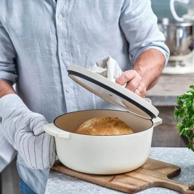 Каструля KitchenAid чавунна з кришкою 3,3 л Мигдалевий крем (CC006056-001) | Зображення 5