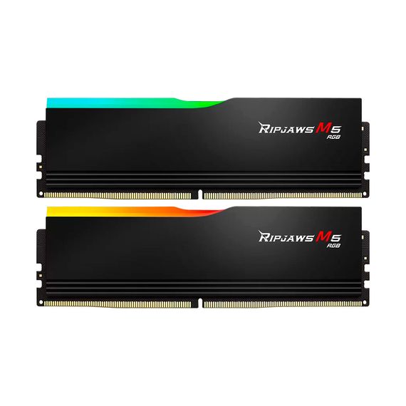 Модуль пам'яті для комп'ютера DDR5 32GB (2x16GB) 6000 MHz Ripjaws M5 RGB Black G.Skill (F5-6000J3636F16GX2-RM5RK) | Зображення 1
