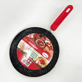 Сковорода млинець 24 см з антипригарним покриттям Con Brio CB-2424 для всіх видів плит. NL-192 Колір: червоний